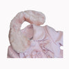 Girls Pink Ruffle Coat