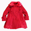 Girls Doubled Chested Coat With Lace