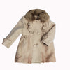 Girls Doubled Chested Coat With Lace