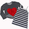 Heart Shape Jumper With Vest Set